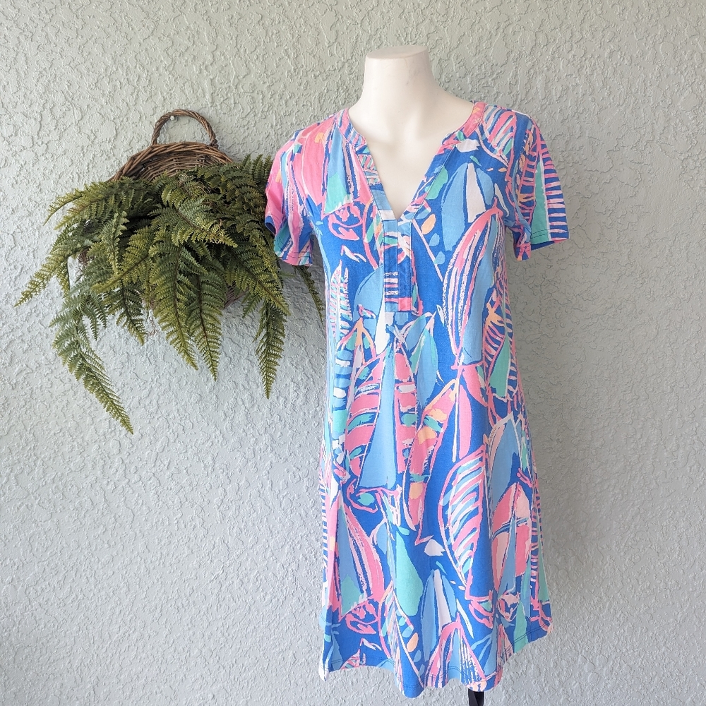 Lilly Pulitzer‎ Dress Out to Sea short sleeve size small 20417